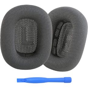 Ear Pads Replacement for AirPods Max Headphone by MMOBIEL - Mesh Fabric Ear Pad Cushions - Earpads Replacement – Black