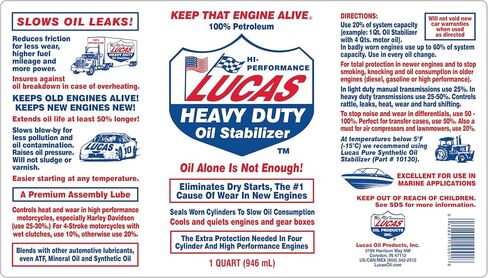 Lucas 10001-12PK Heavy Duty Oil Stabilizer - 32 oz., (Pack of 12) in Saudi Arabia