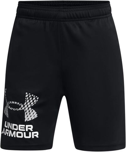 Under Armour Boys' Tech Logo Shorts, (001) Black / / Mod Gray, X-Large Plus in Saudi Arabia
