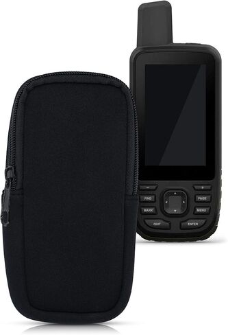 kwmobile Soft Case Compatible with Garmin GPSMAP 66s / 66st / 66i - Protective Pouch for Handheld GPS - Black in Saudi Arabia