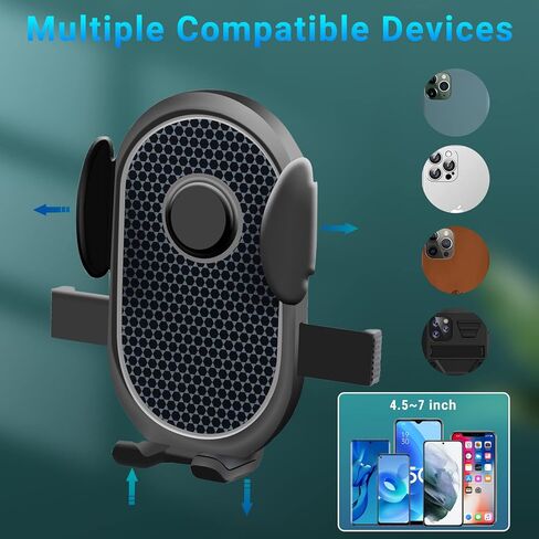 حامل هاتف للسيارة قابل للدوران والسحب، حامل هاتف بمرآة الرؤية الخلفية للسيارة، تعديل دوران 360 درجة مع قاعدة كوب شفط وذراع تلسكوبي لهواتف iPhone وSamsung والهواتف الذكية الأخرى باللون الأسود in Kuwait