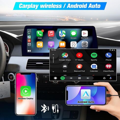 Car Stereo for BMW 5 E60 E61 E63 E64 CCC 2005-2008, 12.3 inch Car Audio Receivers Car Radio Touchscreen with Wireless Aftermarket Android Auto Head Unit Backup Camera GPS Carplay for Apple Car Play in Saudi Arabia
