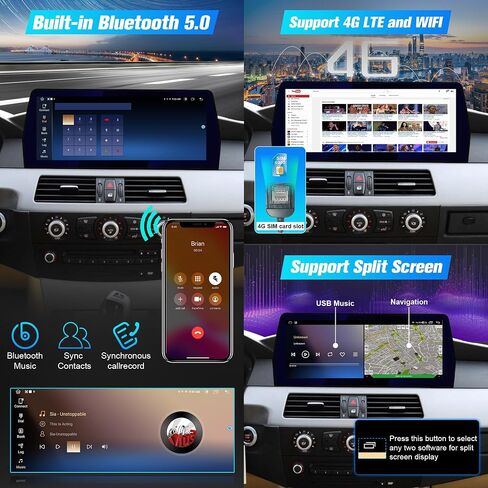 Car Stereo for BMW 5 E60 E61 E63 E64 CCC 2005-2008, 12.3 inch Car Audio Receivers Car Radio Touchscreen with Wireless Aftermarket Android Auto Head Unit Backup Camera GPS Carplay for Apple Car Play in Saudi Arabia