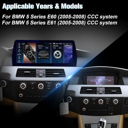 Car Stereo for BMW 5 E60 E61 E63 E64 CCC 2005-2008, 12.3 inch Car Audio Receivers Car Radio Touchscreen with Wireless Aftermarket Android Auto Head Unit Backup Camera GPS Carplay for Apple Car Play in Saudi Arabia
