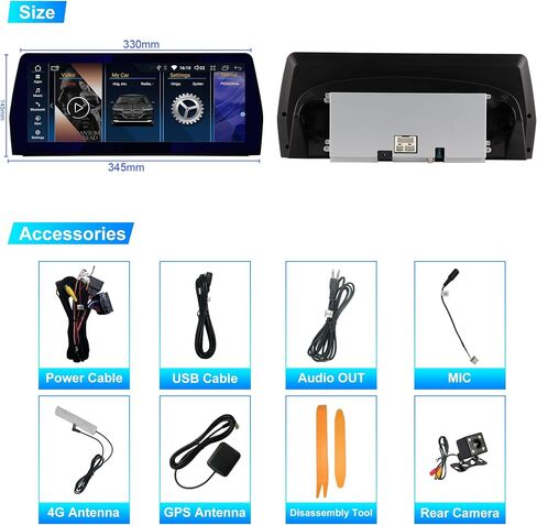Car Stereo for BMW 5 E60 E61 E63 E64 CCC 2005-2008, 12.3 inch Car Audio Receivers Car Radio Touchscreen with Wireless Aftermarket Android Auto Head Unit Backup Camera GPS Carplay for Apple Car Play in Saudi Arabia