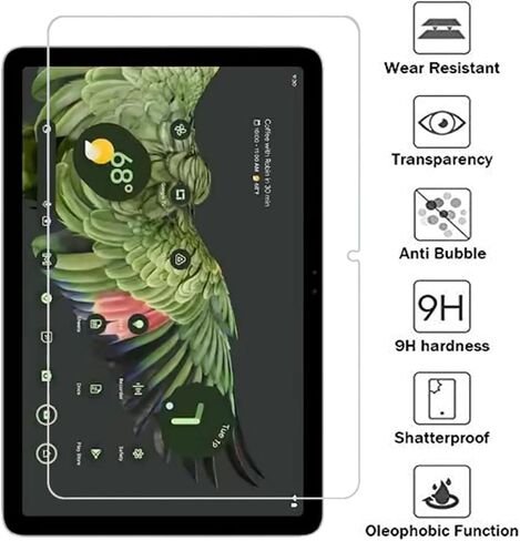 VIESUP for Google Pixel Tablet (2023) Screen Tempered Glass - [2Pack] 9H Hardness High Definition No Bubble Anti-scratch Screen Protector Tempered Glass for Pixel Tablet (10.95") 2023 in Saudi Arabia