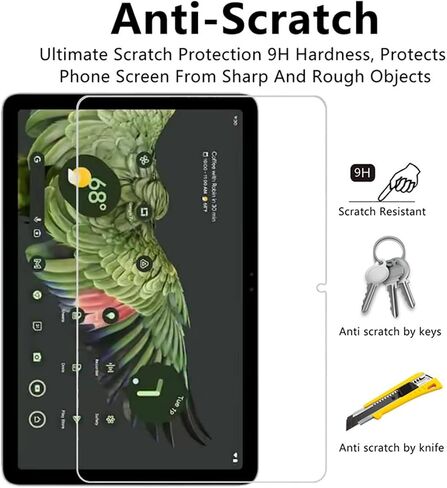 VIESUP for Google Pixel Tablet (2023) Screen Tempered Glass - [2Pack] 9H Hardness High Definition No Bubble Anti-scratch Screen Protector Tempered Glass for Pixel Tablet (10.95") 2023 in Saudi Arabia