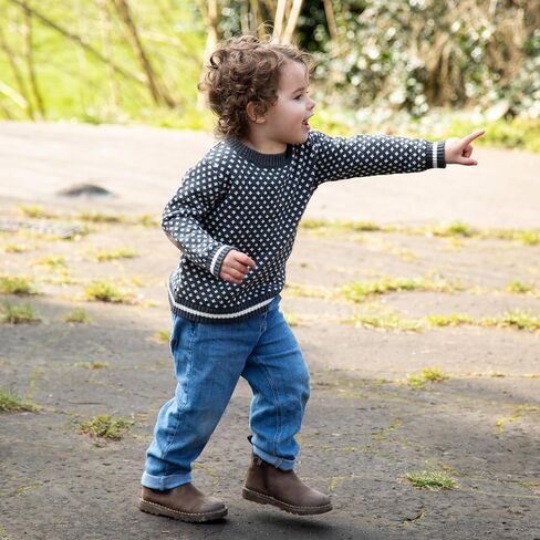 Toddler Baby Boy Cotton Knitted Sweater Long Sleeve Round Neck Pullover Tops Fall Winter Clothes in Saudi Arabia