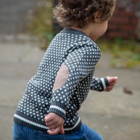 Toddler Baby Boy Cotton Knitted Sweater Long Sleeve Round Neck Pullover Tops Fall Winter Clothes in Saudi Arabia