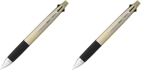 Uni Jetstream Multi Pen 4 and 1, 0.38mm Ballpoint Pen (Black, Red, Blue, Green) and 0.5mm Mechanical Pencil, Body, Champagne Gold (MSXE5100038.25) in Saudi Arabia