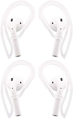 قطعة بديلة لزعانف الأذن لسماعات Airpod، [مضادة للفقد] خطاف أذن من السيليكون الناعم القابل للتعديل، تصميم لسماعات Airpod، جل، زوجين، شفاف in Kuwait