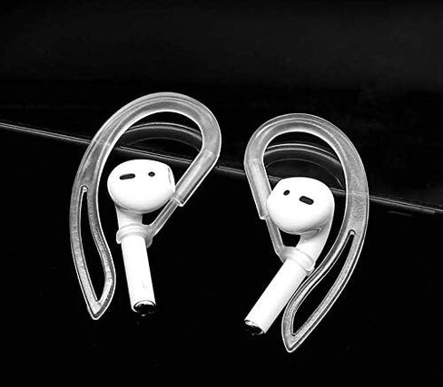قطعة بديلة لزعانف الأذن لسماعات Airpod، [مضادة للفقد] خطاف أذن من السيليكون الناعم القابل للتعديل، تصميم لسماعات Airpod، جل، زوجين، شفاف in Kuwait