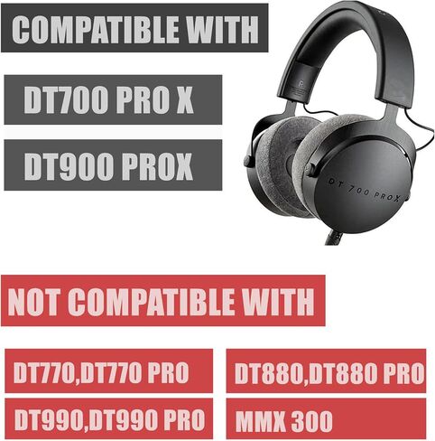 DT700 PRO X Earpads Headband Replacement Ear Pads Ear Cushions Compatible with Beyerdynamic DT700 Prox DT900 Prox Headphone Thickened Velour Earpads Ear Cups Earmuffs (Earpads+Headband) in Saudi Arabia