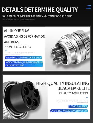 الطيران التوصيل GX16 موصل 2/3/4/5/6/7/8/9/10/12 دبوس المقبس مع سلك 1 متر (3 دبوس أنثى-ذكر) in Kuwait