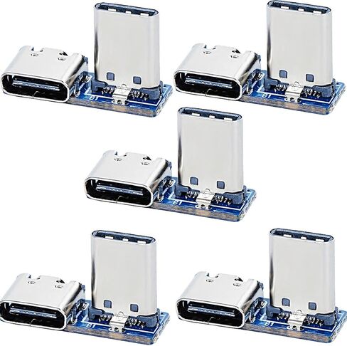 10 pcs USB Type-C Breakout Board Serial Basic Breakout Female Connector Type with Pin Header 2.54mm / 0.1" PCB Converter Board in Kuwait