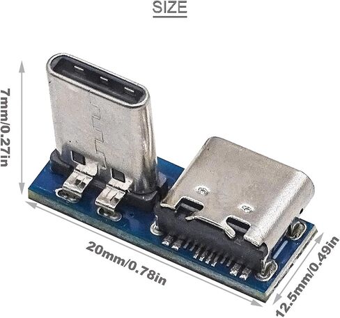 10 pcs USB Type-C Breakout Board Serial Basic Breakout Female Connector Type with Pin Header 2.54mm / 0.1" PCB Converter Board in Kuwait