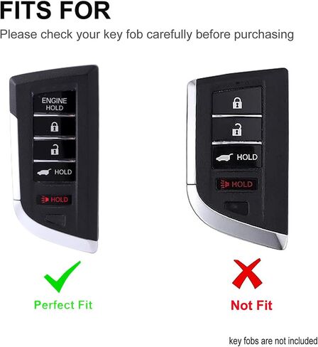 غطاء مفتاح Fob لـ Acura Soft TPU Car Key Shell Case Protector متوافق مع 2022 2023 Acura RDX MDX Integra A-spec w/Tech CVT (أحمر) in Saudi Arabia