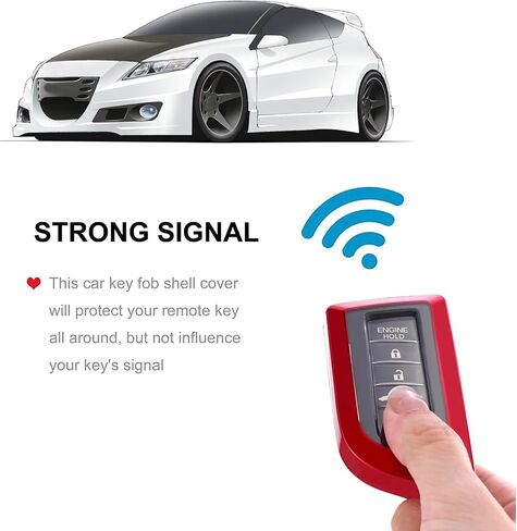 غطاء مفتاح Fob لـ Acura Soft TPU Car Key Shell Case Protector متوافق مع 2022 2023 Acura RDX MDX Integra A-spec w/Tech CVT (أحمر) in Saudi Arabia