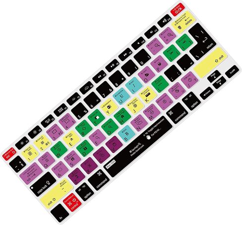 MacOs Mac OSX Primary Finder Safari iWorks MS Office Shortcuts Hot Keys Pattern Silicone Keyboard Cover Keyboard for MacBook Air 13 inch(No-Touch ID) ; for MacBook Pro 13, 15 (2015 Before) in Saudi Arabia