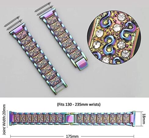 متوافق مع ساعة Samsung Galaxy Watch Active 2 Band 40mm 44mm + حافظة، حزام بديل للسيدات ومصد كامل حول الكمبيوتر in Kuwait