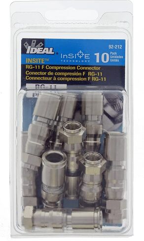 IDEAL INDUSTRIES INC. 89-211 RTQ RG-11/ Quad F-Type Compression Connector - (10 Pack) in Saudi Arabia