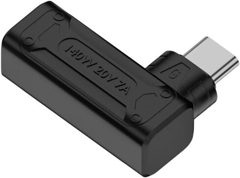 NFHK 140 واط 100 واط تيار مستمر جاك 5.5x2.1 مللي متر المدخلات إلى USB-C نوع-C بزاوية 90 درجة قابس طاقة محول الشحن للهاتف المحمول in Saudi Arabia