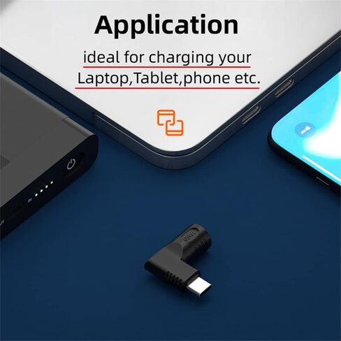 NFHK 140 واط 100 واط تيار مستمر جاك 5.5x2.1 مللي متر المدخلات إلى USB-C نوع-C بزاوية 90 درجة قابس طاقة محول الشحن للهاتف المحمول in Saudi Arabia