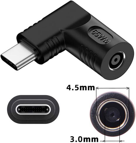 NFHK 140 واط 100 واط تيار مستمر جاك 5.5x2.1 مللي متر المدخلات إلى USB-C نوع-C بزاوية 90 درجة قابس طاقة محول الشحن للهاتف المحمول in Saudi Arabia