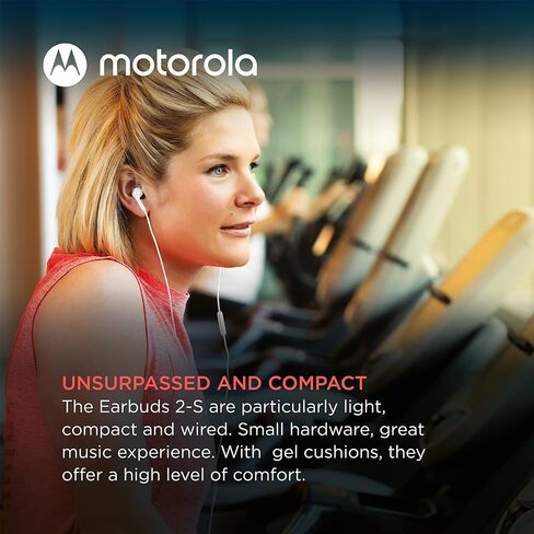 Motorola Wired Earbuds with Microphone - Earbuds 2-S Corded in-Ear Headphones, Control Button for Calls/Music, Comfortable Lightweight Silicone Ear Buds, Clear Bass Sound, Noise Isolation - Black in Kuwait