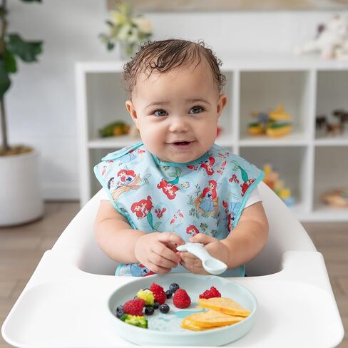 مجموعة أطباق وملعقة للأطفال والرضع من بامكينز، طبق سيليكون للرضع والأطفال، فطام الطفل، مستلزمات تغذية الأطفال، آمن للاستخدام في الميكروويف، سيليكون بلاتيني، للأعمار من 6 أشهر فما فوق، ميني ماوس in Kuwait