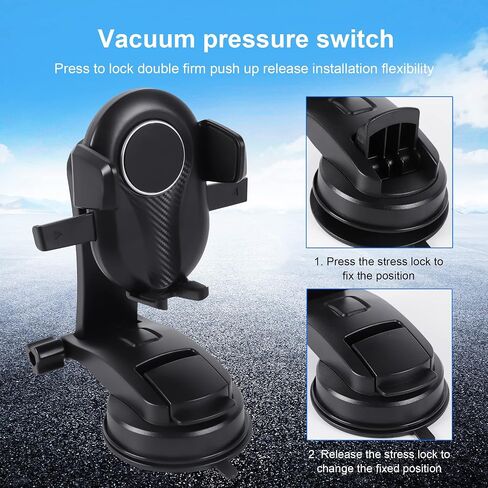 Dash Mount Phone Holder, Black, Compatible with iPhone 14/14 Pro/14 Pro Max, Samsung Galaxy S22/Note 20/A72/A52 5G, Huawei Google OnePlus and all smartphones in Saudi Arabia