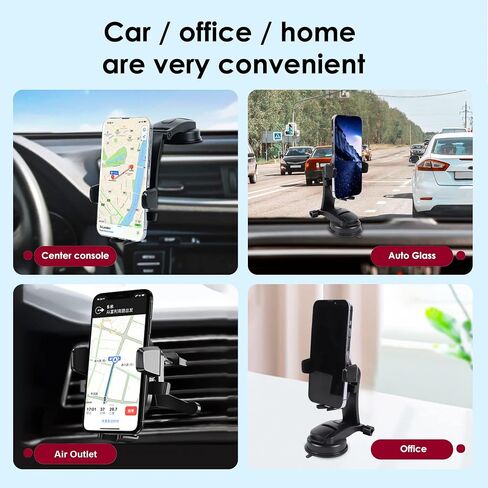 Dash Mount Phone Holder, Black, Compatible with iPhone 14/14 Pro/14 Pro Max, Samsung Galaxy S22/Note 20/A72/A52 5G, Huawei Google OnePlus and all smartphones in Saudi Arabia
