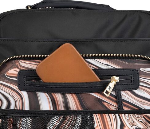 JuJuBe Diaper Bag, Travel Backpack and Large Tote with Portable Changing Pad, Stroller Hooks & Pockets for Baby Bottles, Diapers, Pacifier, Snacks, and Daily Essentials, BFF - Black Catwalk in Kuwait