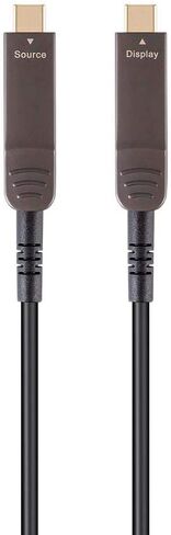 كابل فيديو Monoprice USB-C 3.1 إلى USB-C - 4K@60 هرتز، 21.6 جيجابت في الثانية، ألياف بصرية، AOC، مطلي بالذهب، 100 قدم - سلسلة SlimRun AV in Saudi Arabia