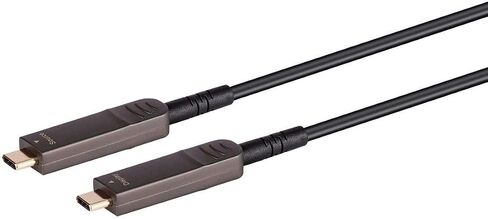كابل فيديو Monoprice USB-C 3.1 إلى USB-C - 4K@60 هرتز، 21.6 جيجابت في الثانية، ألياف بصرية، AOC، مطلي بالذهب، 100 قدم - سلسلة SlimRun AV in Saudi Arabia