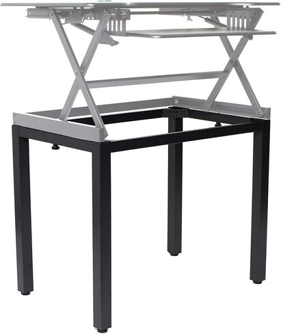 Rocelco Desk Deluxe Floor Stand Legs لـ DADR-40 وDADR-46 (R DADRB-FS)، 40-46 بوصة، أسود in Kuwait