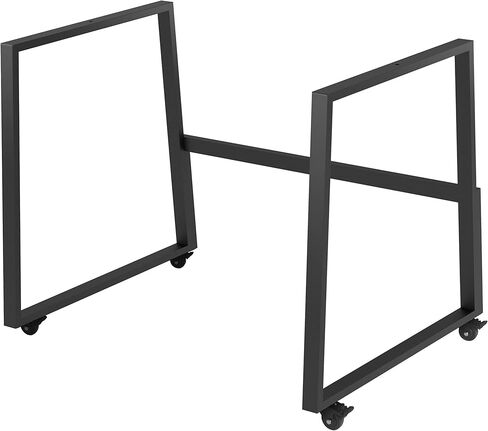 Rocelco Desk Deluxe Floor Stand Legs لـ DADR-40 وDADR-46 (R DADRB-FS)، 40-46 بوصة، أسود in Kuwait