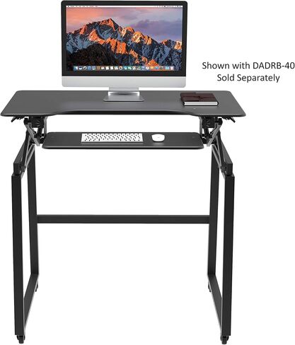 Rocelco Desk Deluxe Floor Stand Legs لـ DADR-40 وDADR-46 (R DADRB-FS)، 40-46 بوصة، أسود in Kuwait