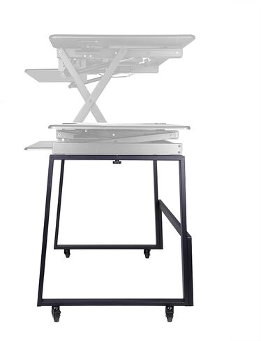 Rocelco Desk Deluxe Floor Stand Legs لـ DADR-40 وDADR-46 (R DADRB-FS)، 40-46 بوصة، أسود in Kuwait