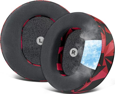 SOULWIT Cooling Gel Replacement Earpads for Audeze Maxwell Headphones, Ear Pads Cushions with Breathable Ice Silk Fabric, High-Density Noise Cancelling Foam - Black in Saudi Arabia