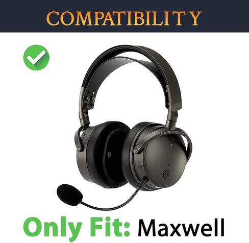 SOULWIT Cooling Gel Replacement Earpads for Audeze Maxwell Headphones, Ear Pads Cushions with Breathable Ice Silk Fabric, High-Density Noise Cancelling Foam - Black in Saudi Arabia