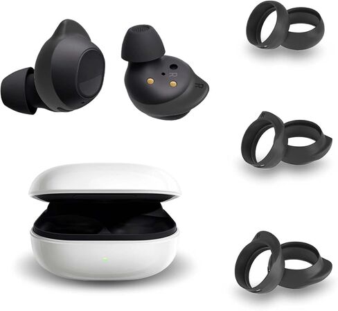 أطراف أجنحة لسماعات أذن Galaxy Buds FE [3 أزواج، S/M/L]، أطراف أجنحة من السيليكون الناعم Galaxy Buds FE ملحقات Galaxy Buds FE مضادة للانزلاق مع صندوق تخزين، مناسبة لعلبة الشحن - أسود in Kuwait