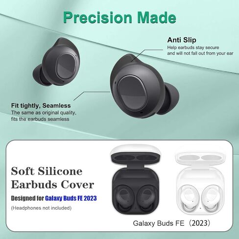 أطراف أجنحة لسماعات أذن Galaxy Buds FE [3 أزواج، S/M/L]، أطراف أجنحة من السيليكون الناعم Galaxy Buds FE ملحقات Galaxy Buds FE مضادة للانزلاق مع صندوق تخزين، مناسبة لعلبة الشحن - أسود in Kuwait