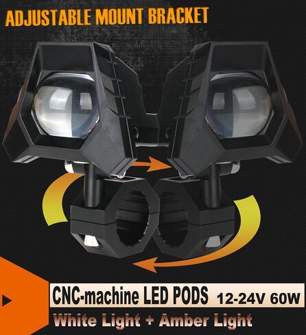 LED Pod Lights, Cube LED Pods Offroad Driving Light Spot Lights Ditch Lights Work Light Bar for Motorcycle Truck UTV ATV SUV Boat-2pcs in Saudi Arabia