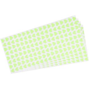 MECCANIXITY Glow in The Dark Tape Heart,0.4" 576 Glow Heart Sticker Green for Walls Parties Marking Decorations