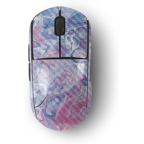 MightySkins Carbon Fiber Skin Compatible with Logitech G Pro Wireless Gaming Mouse - Pastel Pour | Protective, Durable Textured Carbon Fiber Finish | Easy to Apply