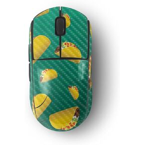 MightySkins Carbon Fiber Skin Compatible with Logitech G Pro Wireless Gaming Mouse - Tacos | Protective, Durable Textured Carbon Fiber Finish | Easy to Apply, Remove, and Change Styles