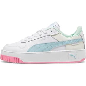 PUMA Womens Carina Street Perforated Platform Sneakers Shoes Casual - White