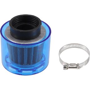 Air Filter Cleaner Straight 47mm/1.85" Motorcycle Filter for 110-125cc Most Motorcycles ATV Mopeds Dirt Bikes Race Bikes Blue