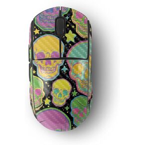 MightySkins Skin Compatible with Logitech G Pro Wireless Gaming Mouse - Candy Skulls | Protective, Durable, and Unique Vinyl Decal wrap Cover | Easy to Apply, Remove, and Change Styles